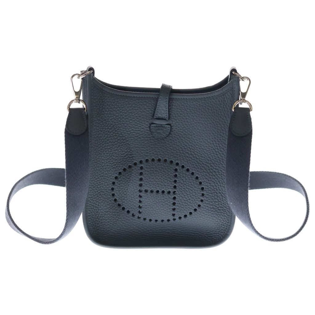 Hermes Evelyne TPM Grease Misty Taurillon Clemence Silver Shoulder