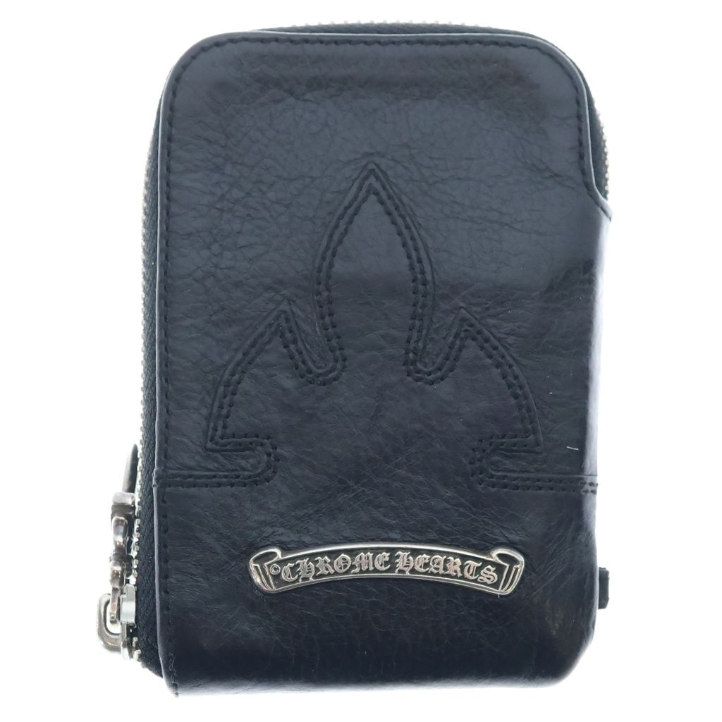 Chrome Hearts One Trillion Flareani Leather Coin Case Black