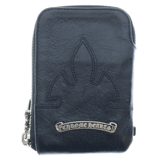 Chrome Hearts One Trillion Flareani Leather Coin Case Black