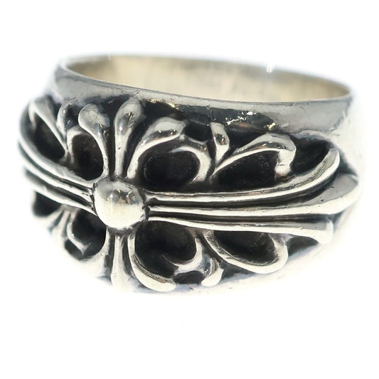 Chrome Hearts Flrl Crs Floral Cross Ring Silver