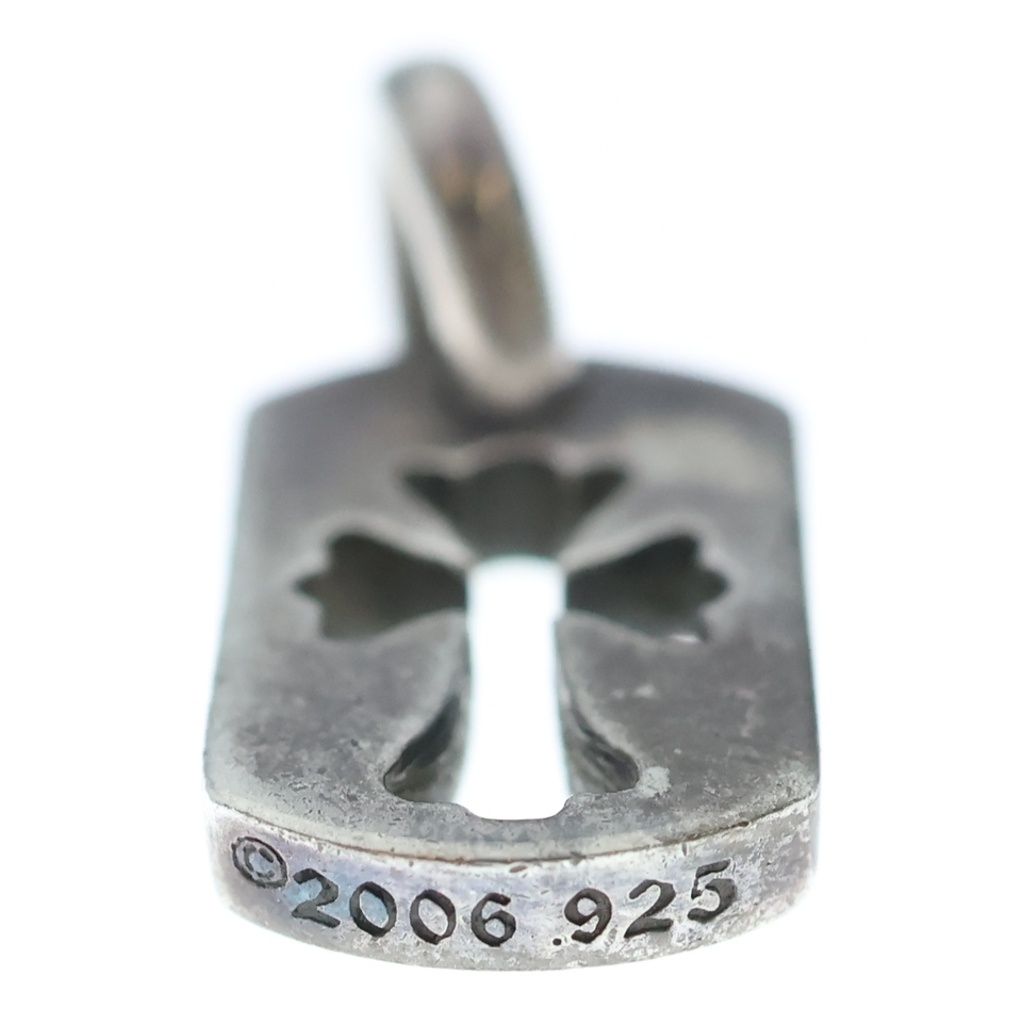 Chrome Hearts DT Tny CO Crs Tiny Cutout Cross Dog Tag Charm Pendant Silver — view 5