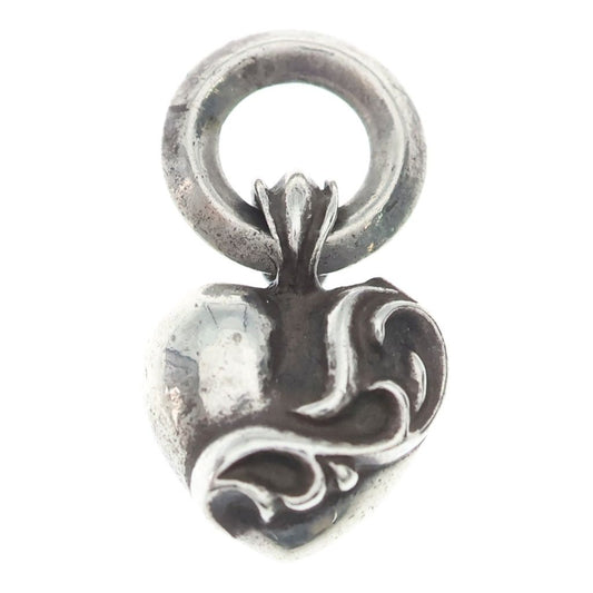 Chrome Heart Charm Pendant Silver