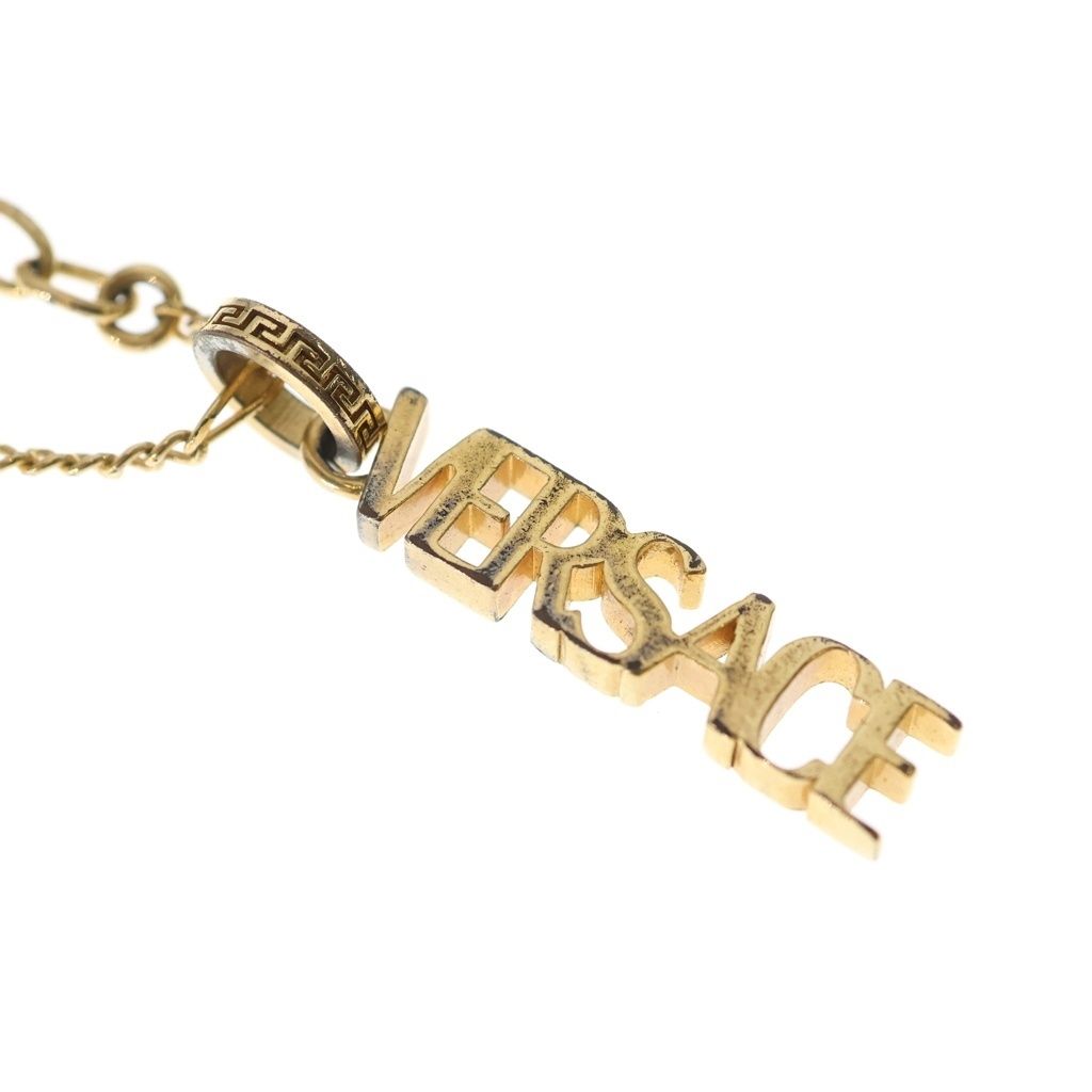 Versace Medusa Logo Plate Necklace Silver Gold — view 5