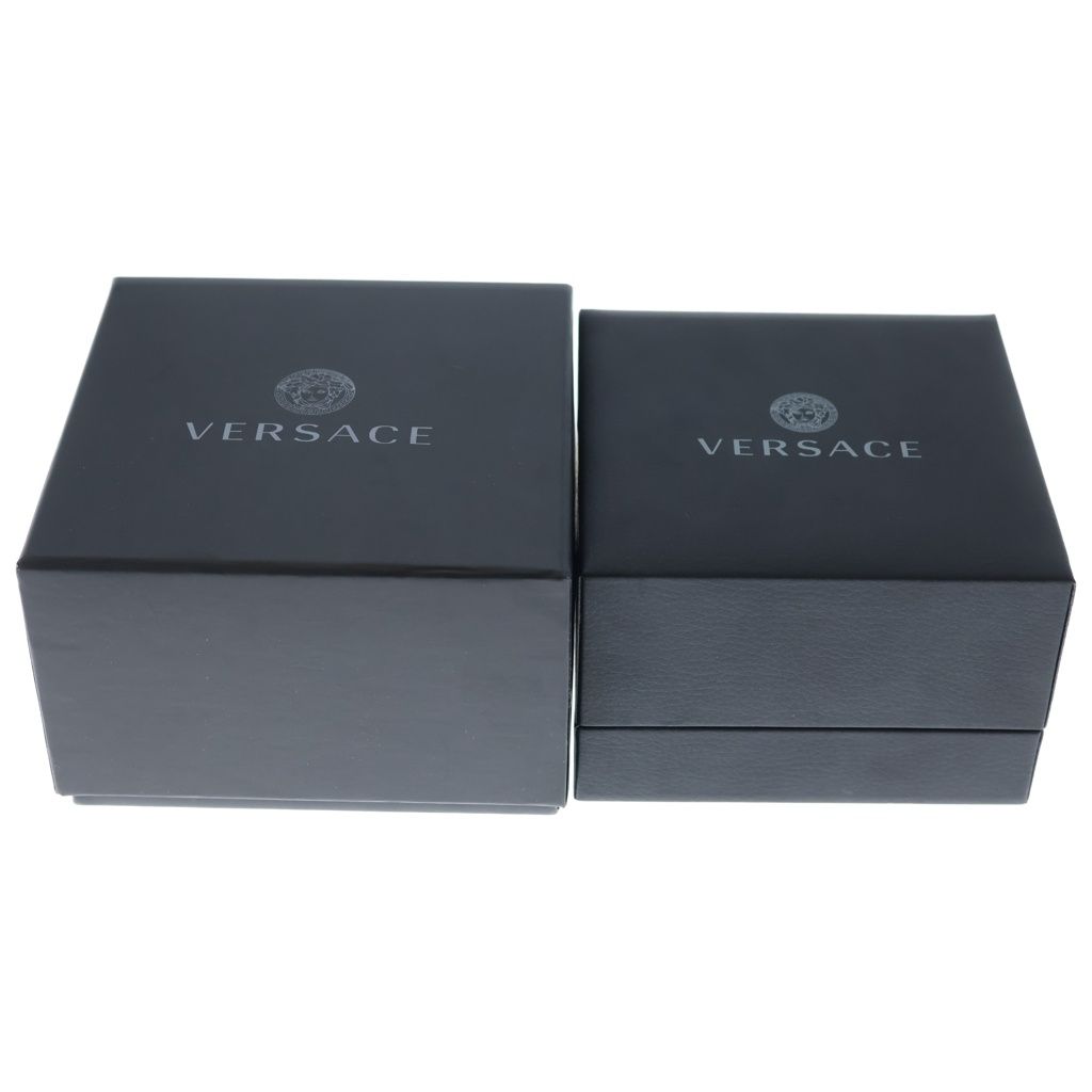 Versace Medusa Logo Plate Necklace Silver Gold — view 6