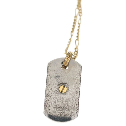 Versace Medusa Logo Plate Necklace Silver Gold — view 3