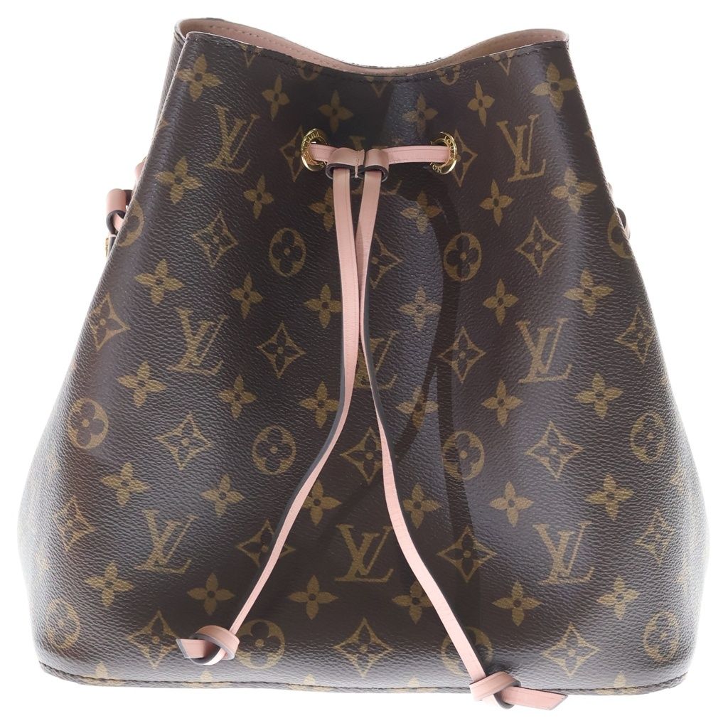 Louis Vuitton Monogram Neo Noe Shoulder Bag Rose Poudre Brown Leather