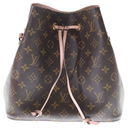 Louis Vuitton Monogram Neo Noe Shoulder Bag Rose Poudre Brown Leather