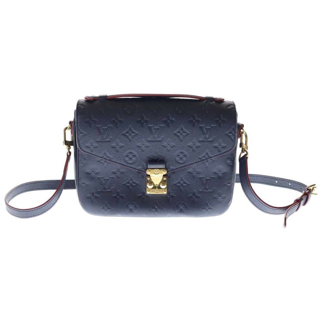 Louis Vuitton Monogram Empreinte Pochette Metis Marine Handbag