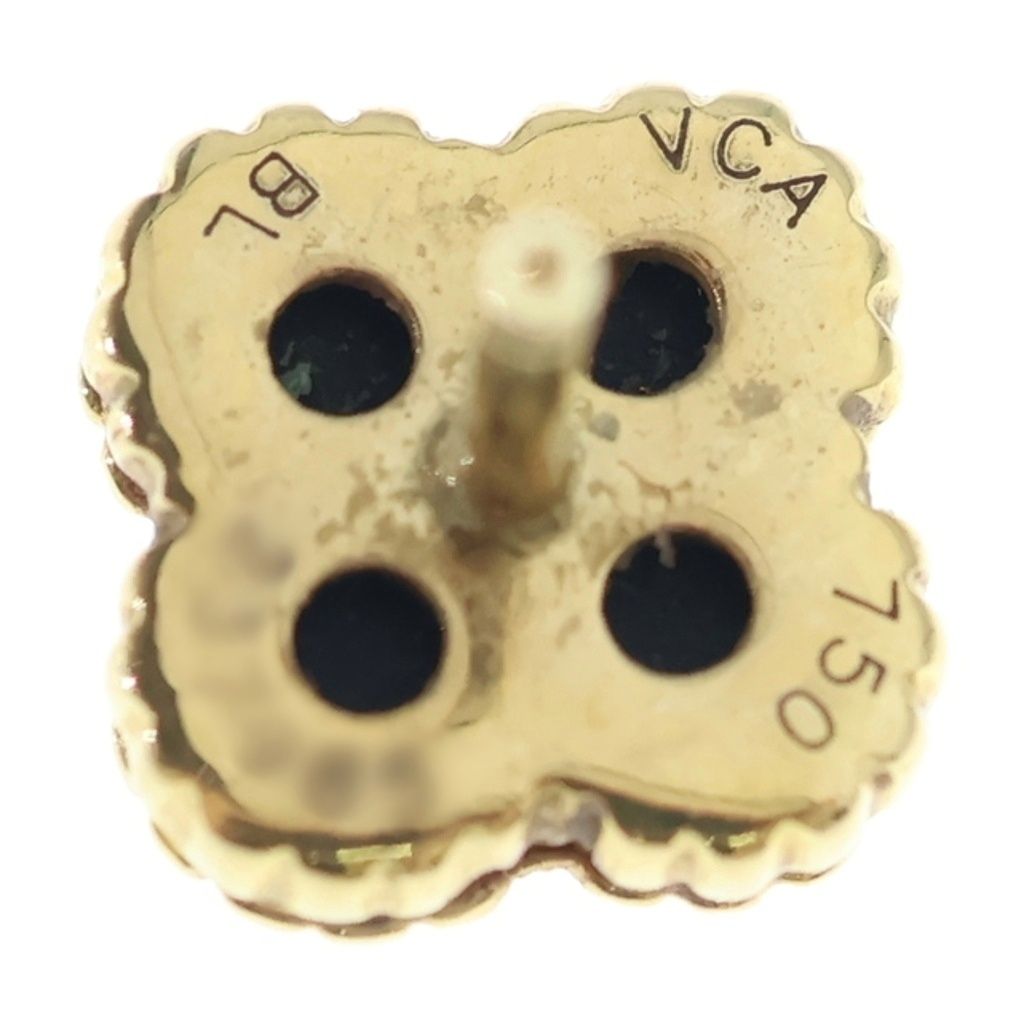 Van Cleef & Arpels Sweet Alhambra Onyx Earrings 18k Yellow Gold — view 5