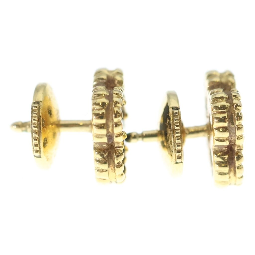 Van Cleef & Arpels Sweet Alhambra Onyx Earrings 18k Yellow Gold — view 4
