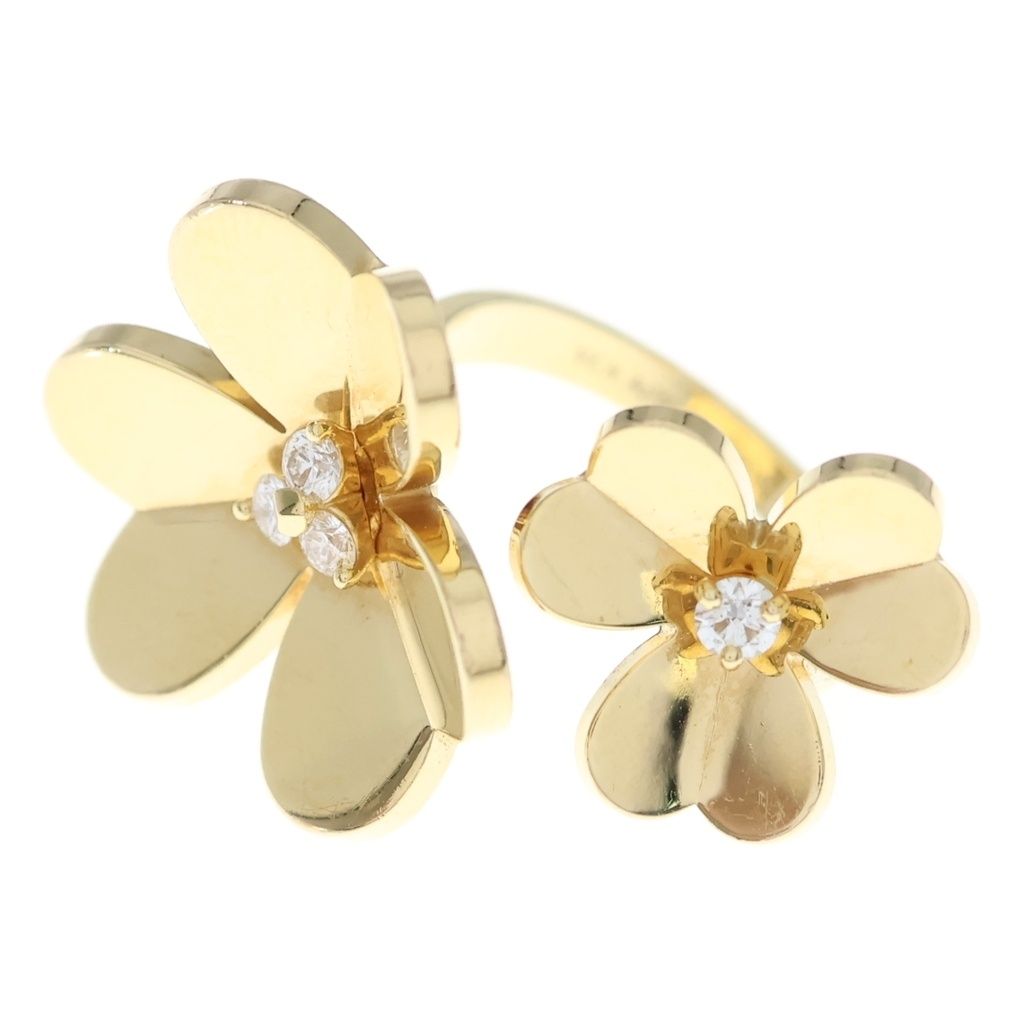 Van Cleef & Arpels Frivole Entre les Doors Diamond Ring 18k YG Yellow Gold