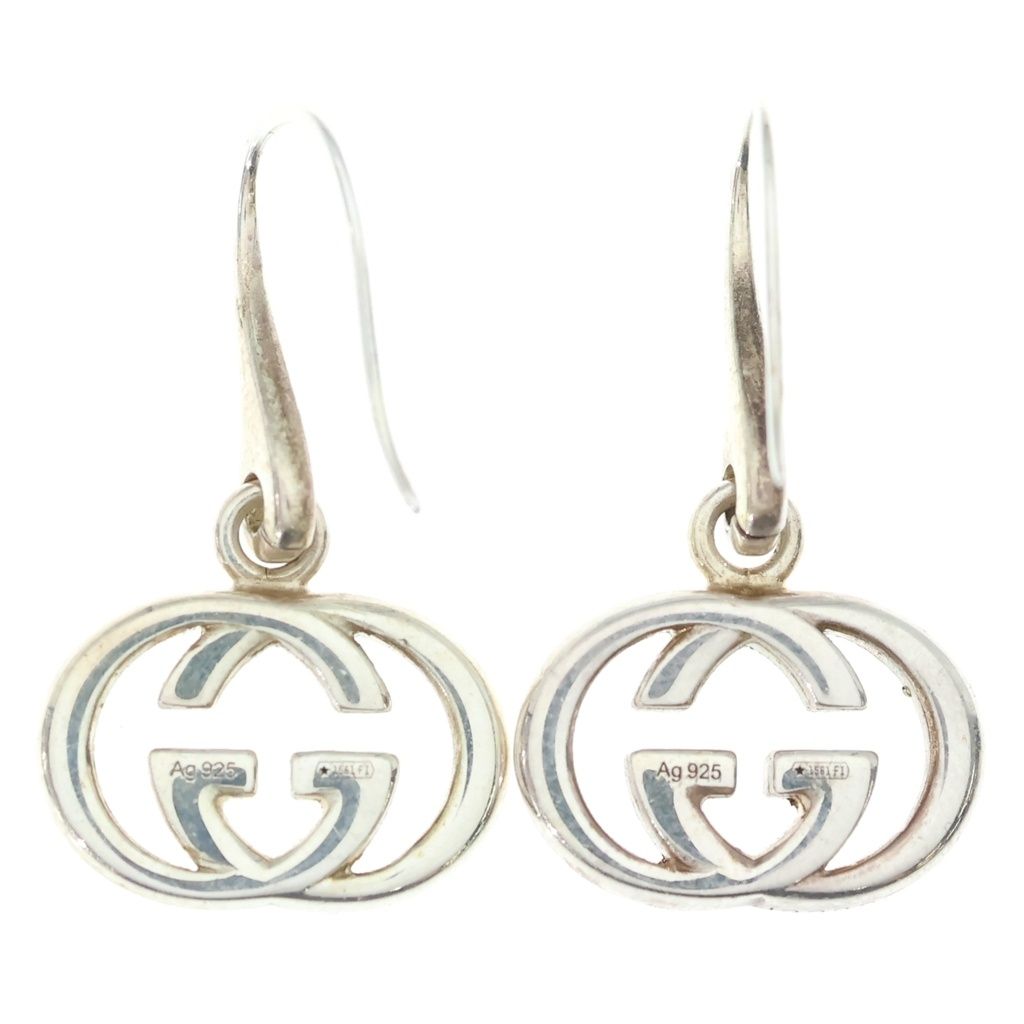 Gucci Interlocking Earrings Silver — view 2