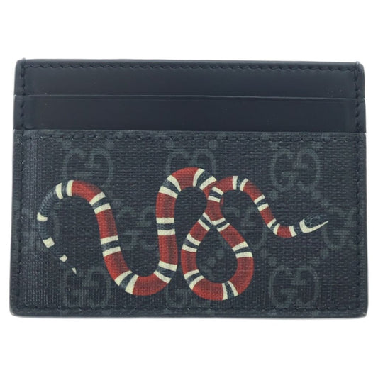 Gucci Kingsnake GG Supreme Card Case Black