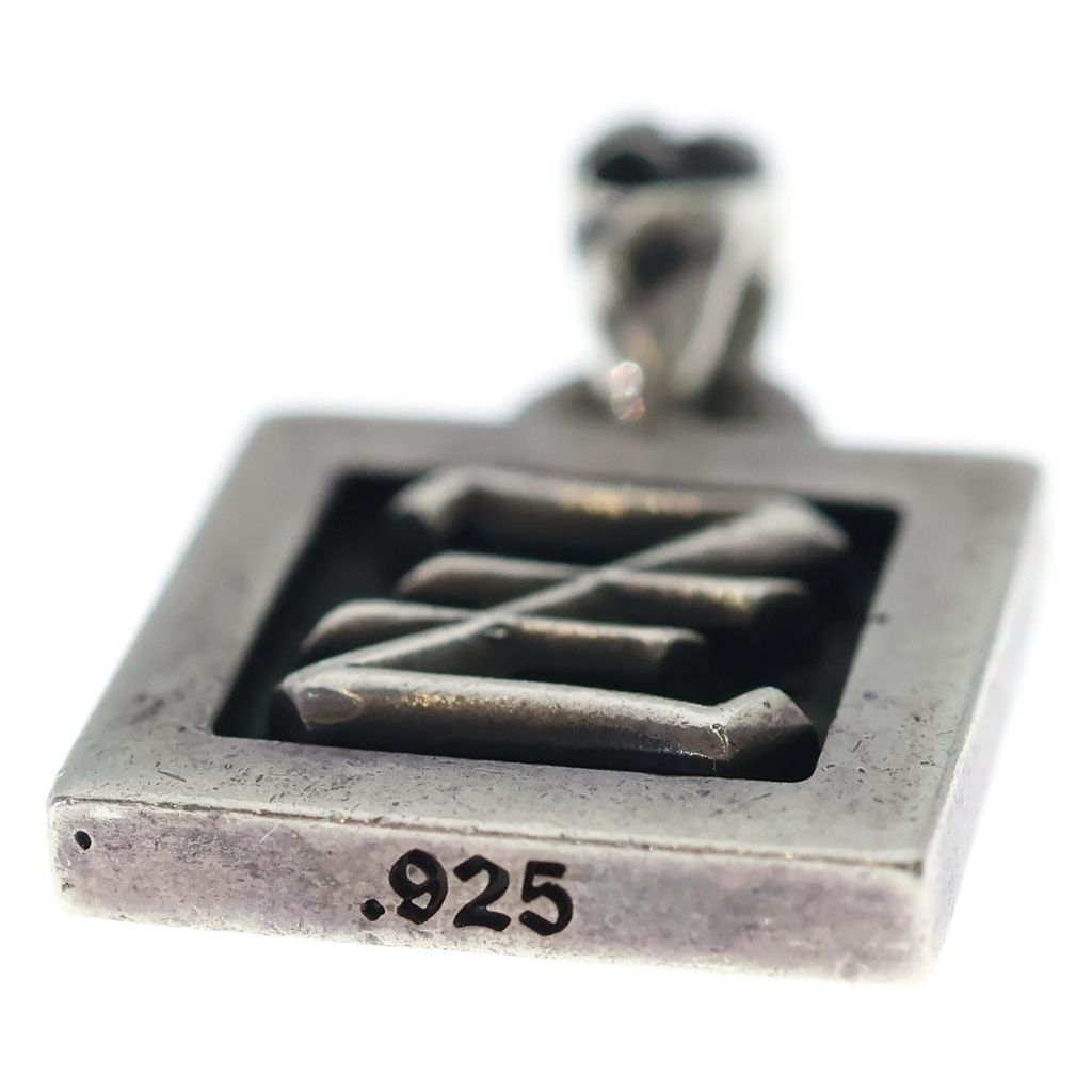 Chrome Hearts Framed Letter Block Alphabet Charm Pendant Silver — view 5