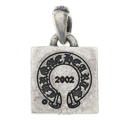 Chrome Hearts Framed Letter Block Alphabet Charm Pendant Silver — view 2