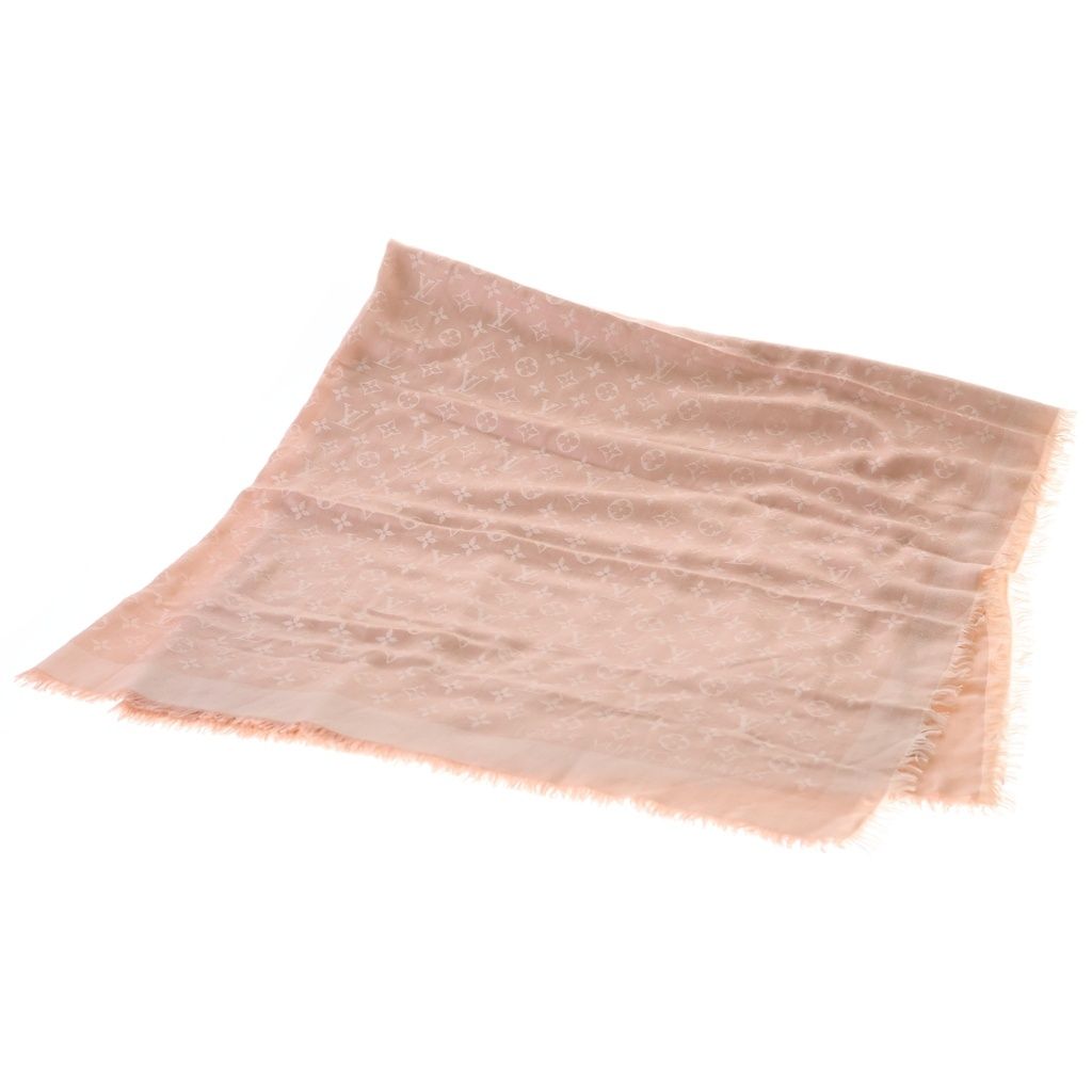 Louis Vuitton Monogram Naturel Scarf Shawl Pink