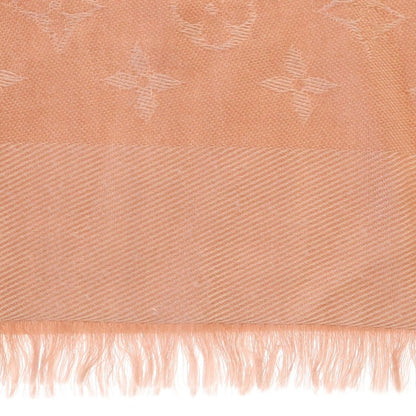 Louis Vuitton Monogram Naturel Scarf Shawl Pink — view 5