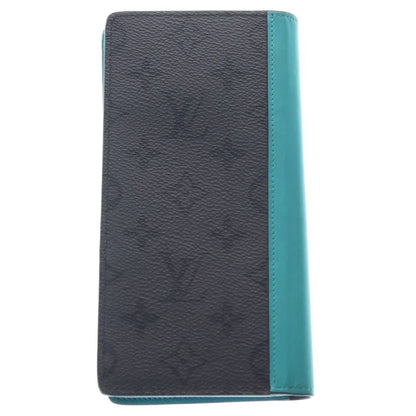 Louis Vuitton Portefeuille Brazza NM Monogram Eclipse Wallet Turquoise Gray — view 2