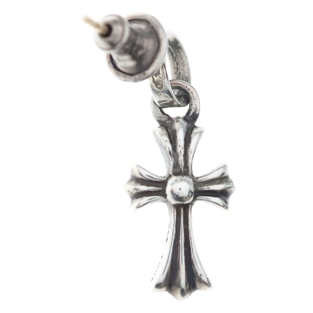 Chrome Hearts Bby Pprchn Baby Fat Cross Drop Earrings Silver — view 2