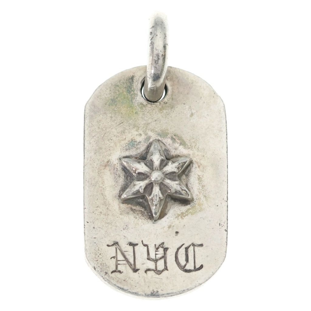Chrome Hearts Raised Star Dogtag Nyc Limited Dog Tag Pendant Silver