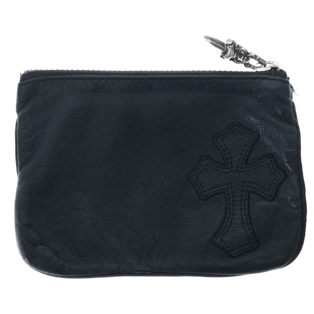 Chrome Hearts Zpr Chng Purse Change Cross Patch Daga Zip Coin Case