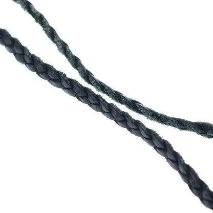 Chrome Hearts Leather Braid Scroll Blade Silver Necklace — view 3