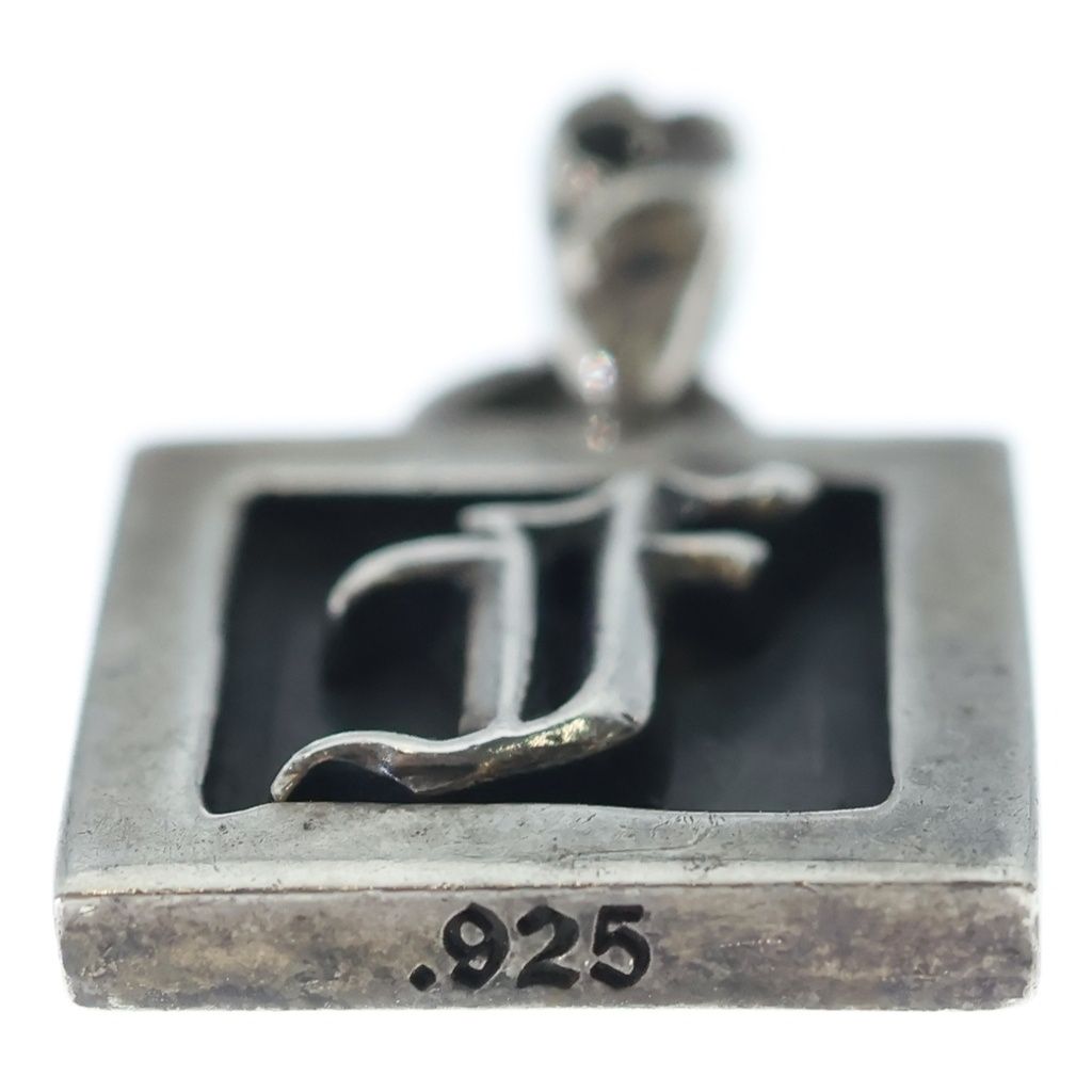 Chrome Hearts Framed Letter Block Alphabet Charm Pendant Silver — view 5