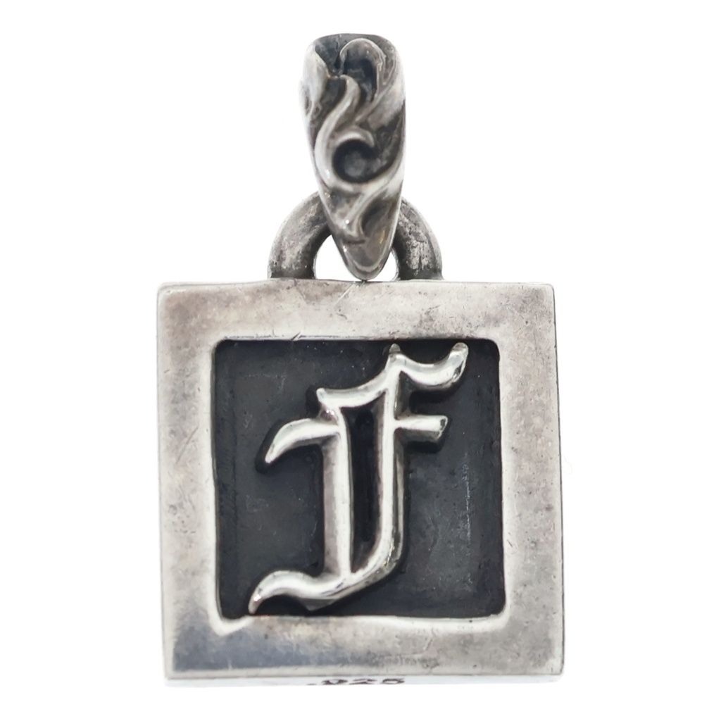 Chrome Hearts Framed Letter Block Alphabet Charm Pendant Silver