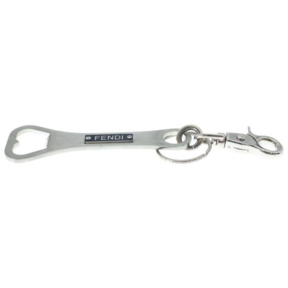 Fendi Opener Key Ring Logo Key Holder Silver — view 3