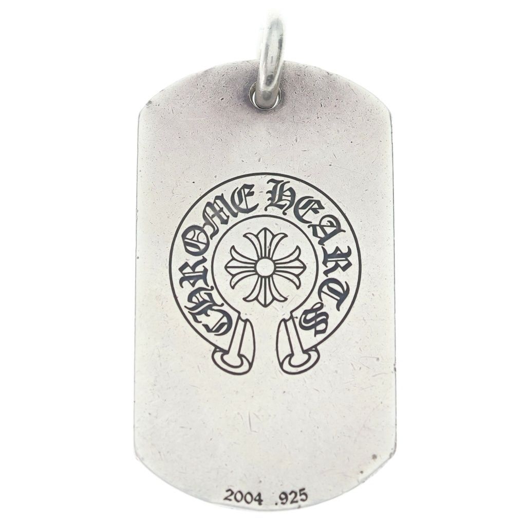 Chrome Hearts D Tag Lrg Nyc Limited You CH Plus Dog Tag Pendant Silver — view 2