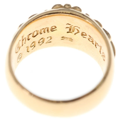 Chrome Hearts 22k Flrl Crs P Dia Floral Black Sling Pave Diamond Gold Ring — view 6