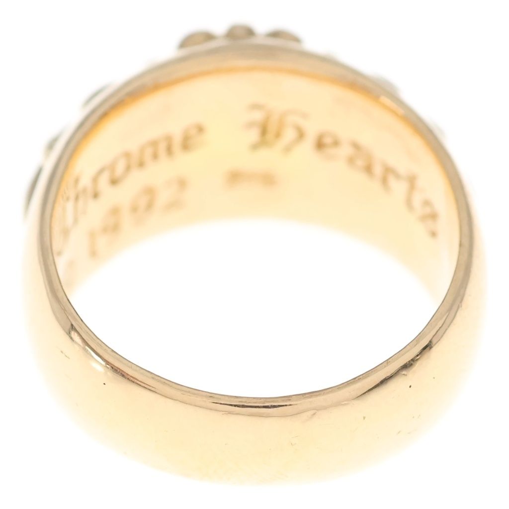 Chrome Hearts 22k Flrl Crs P Dia Floral Black Sling Pave Diamond Gold Ring — view 2