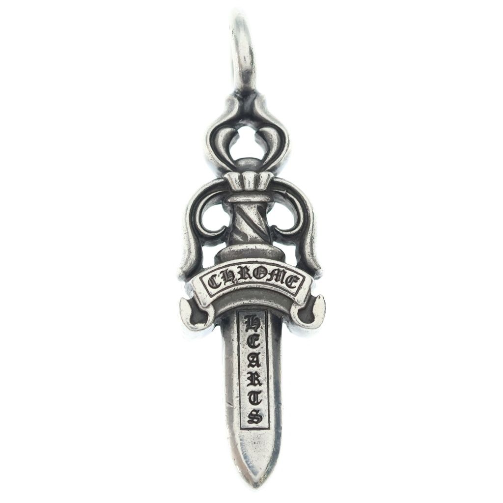 Chrome Hearts Double Dagger Daga Pendant Silver