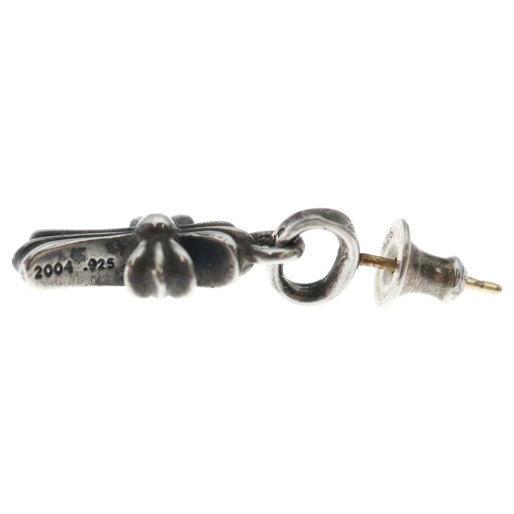 Chrome Hearts Bby Pprchn Baby Fat Cross Drop Earrings Silver — view 3