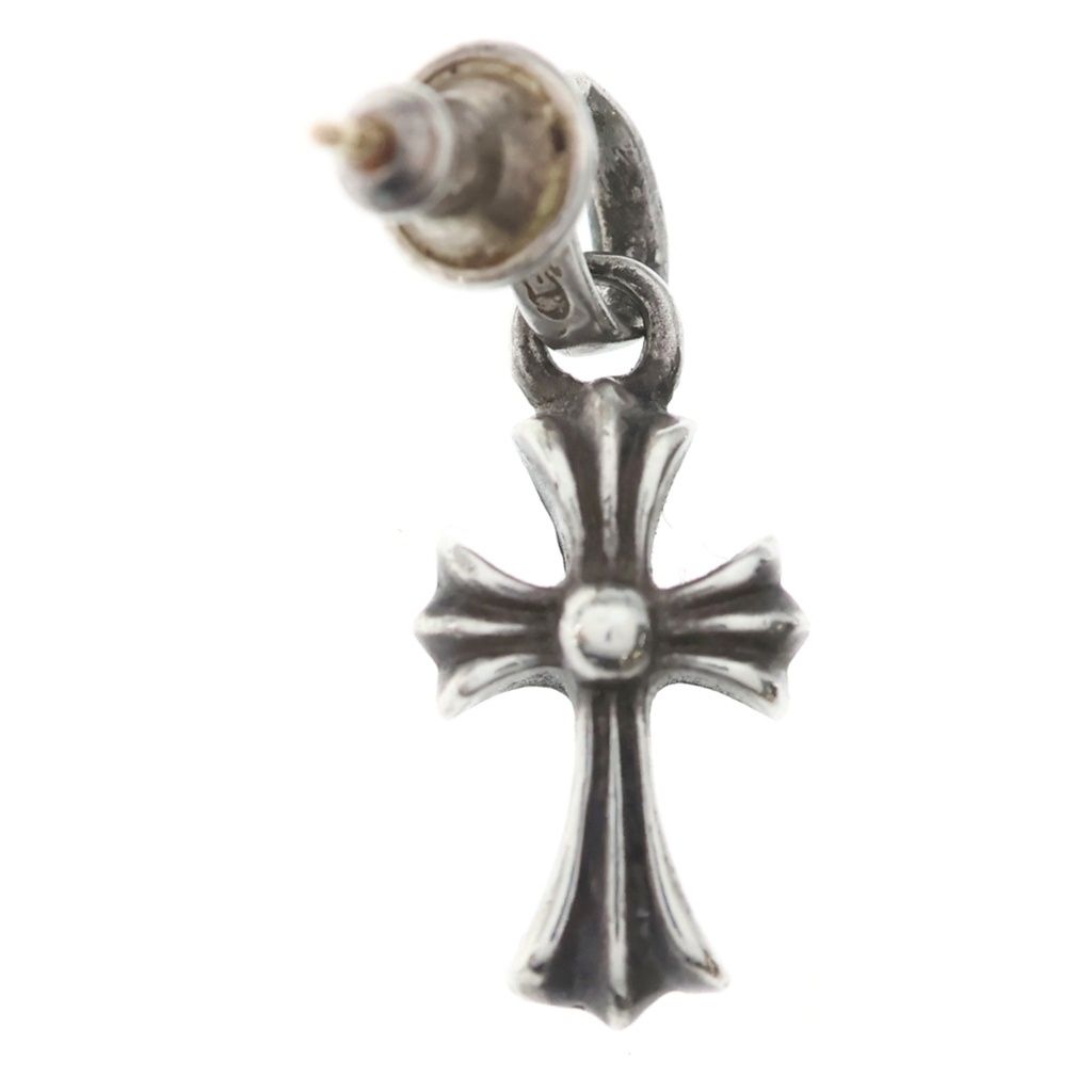 Chrome Hearts Bby Pprchn Baby Fat Cross Drop Earrings Silver — view 2