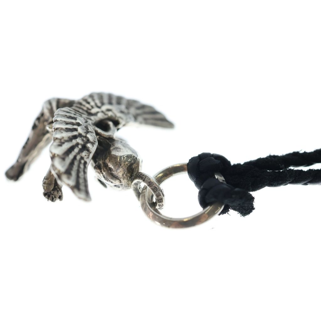 Chrome Hearts Foti Miss Lerlene Leather Braid Pendant Silver — view 5