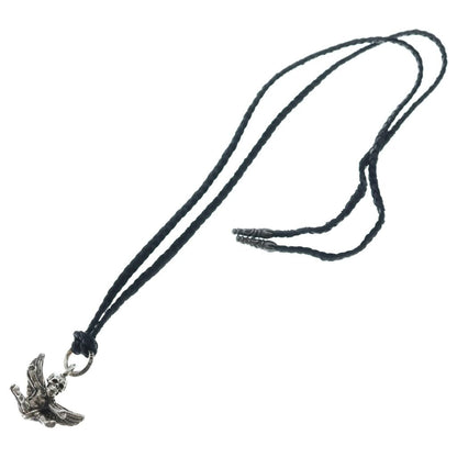 Chrome Hearts Foti Miss Lerlene Leather Braid Pendant Silver — view 2