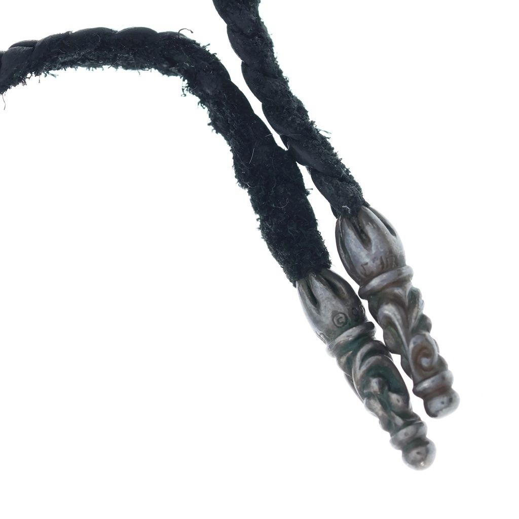 Chrome Hearts Foti Miss Lerlene Leather Braid Pendant Silver — view 6