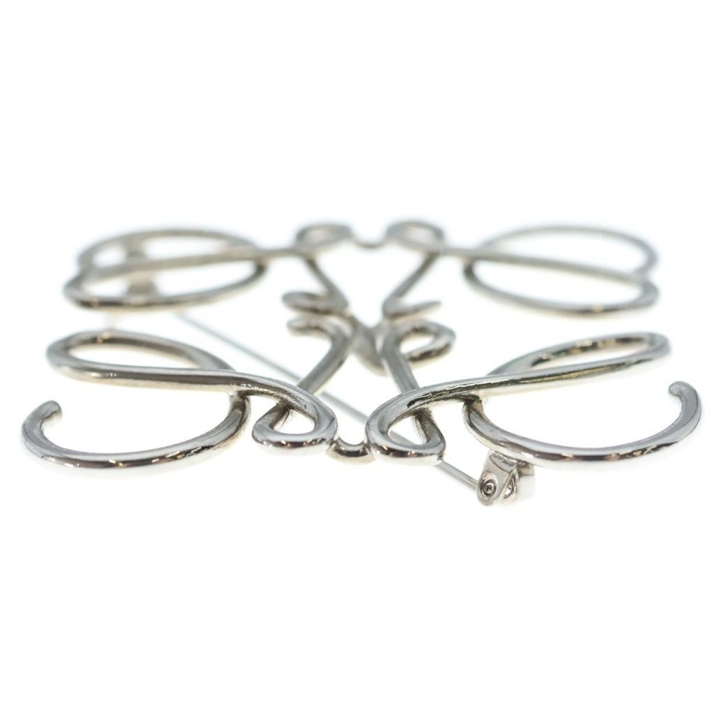 Loewe Anagram Brooch Pin Badge Silver — view 4