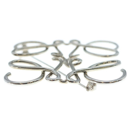 Loewe Anagram Brooch Pin Badge Silver — view 4