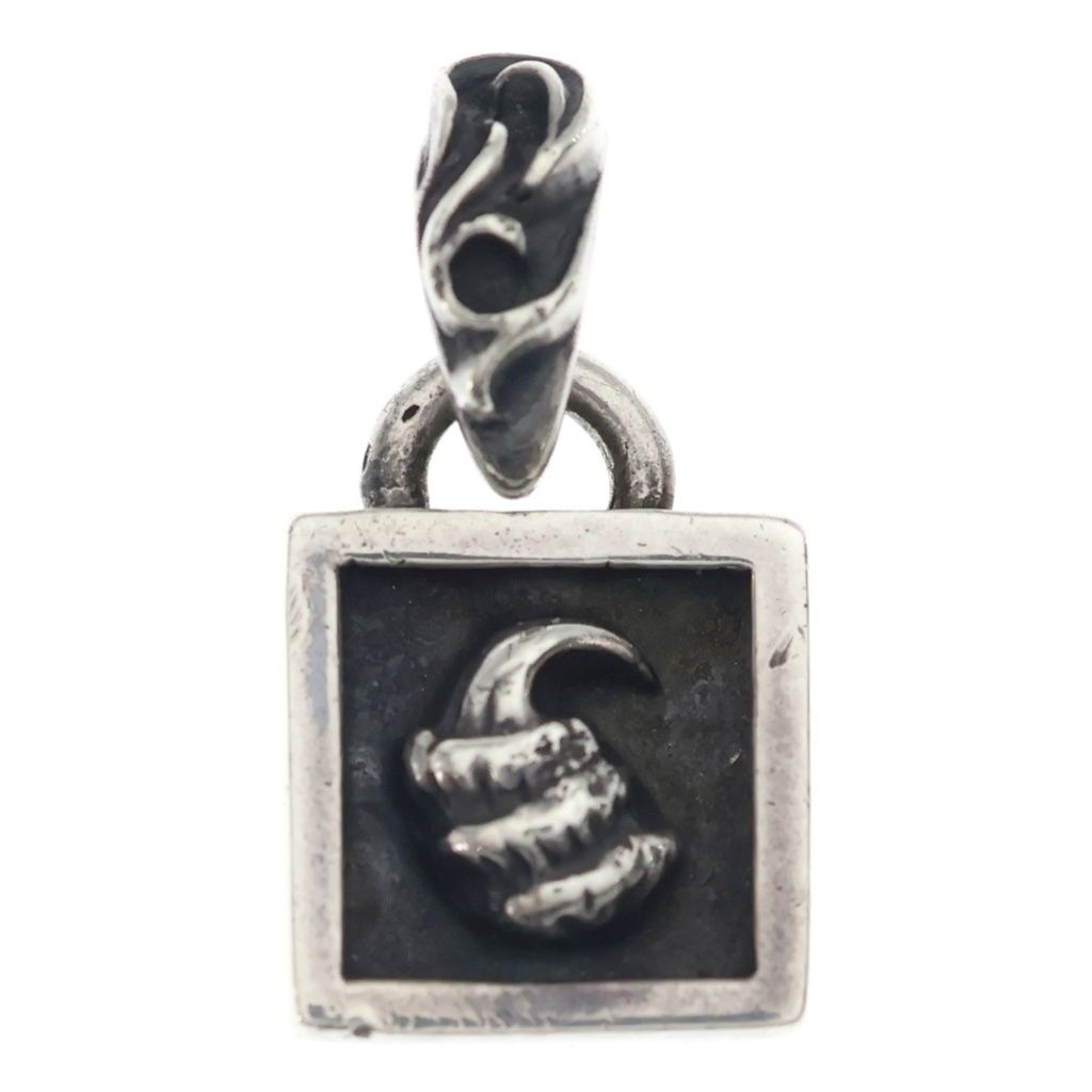Chrome Hearts Framed Crow Charm Pendant Silver