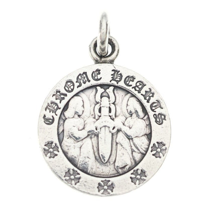 Chrome Hearts Chrm Angl Mdl V2 Angel Medal Charm Pendant Silver
