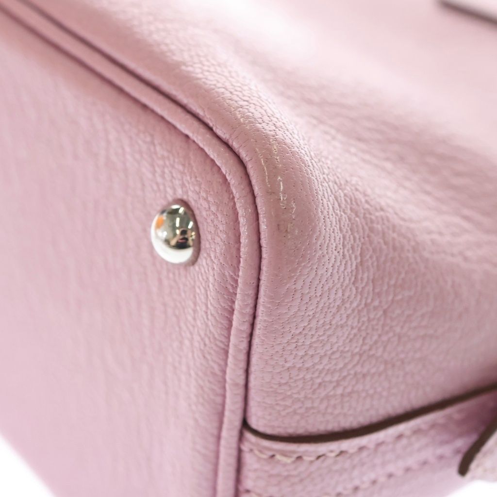 Hermes Bolide Mini Mauve Sylvestre Chevre Mini Shoulder Bag Pink Leather Silver — view 6