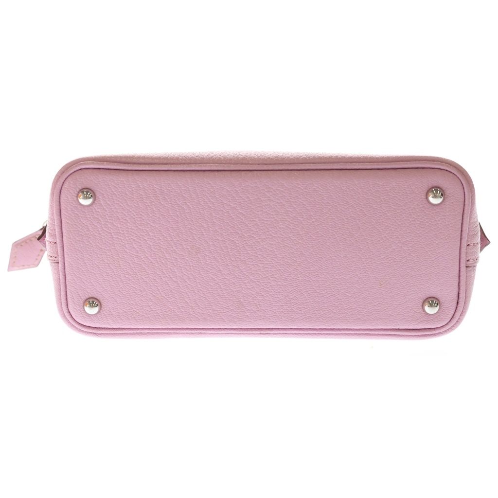 Hermes Bolide Mini Mauve Sylvestre Chevre Mini Shoulder Bag Pink Leather Silver — view 4