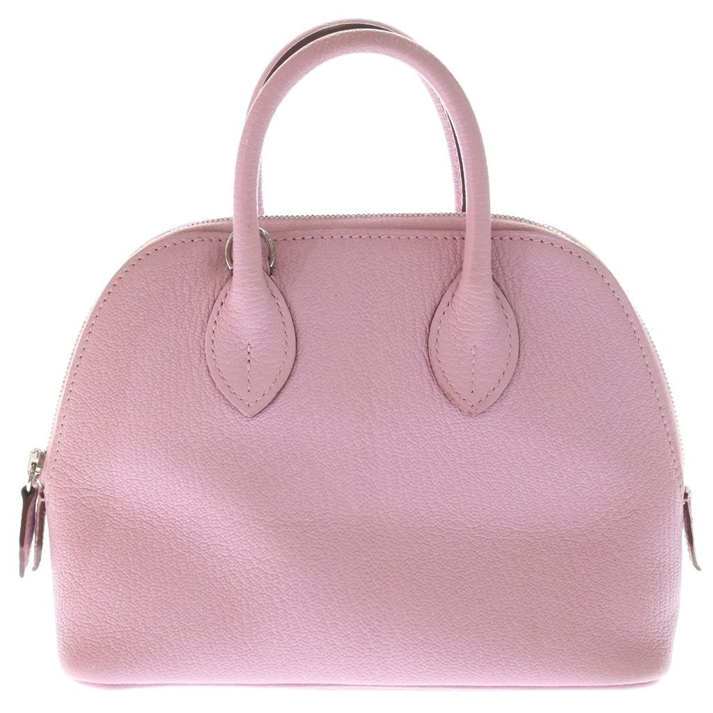 Hermes Bolide Mini Mauve Sylvestre Chevre Mini Shoulder Bag Pink Leather Silver