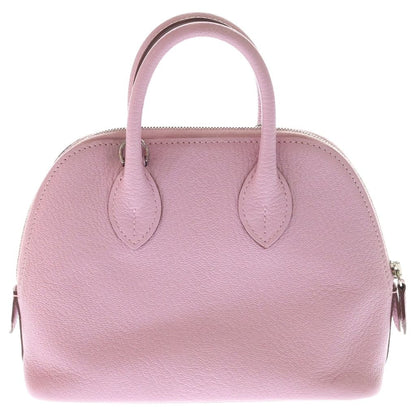 Hermes Bolide Mini Mauve Sylvestre Chevre Mini Shoulder Bag Pink Leather Silver — view 2