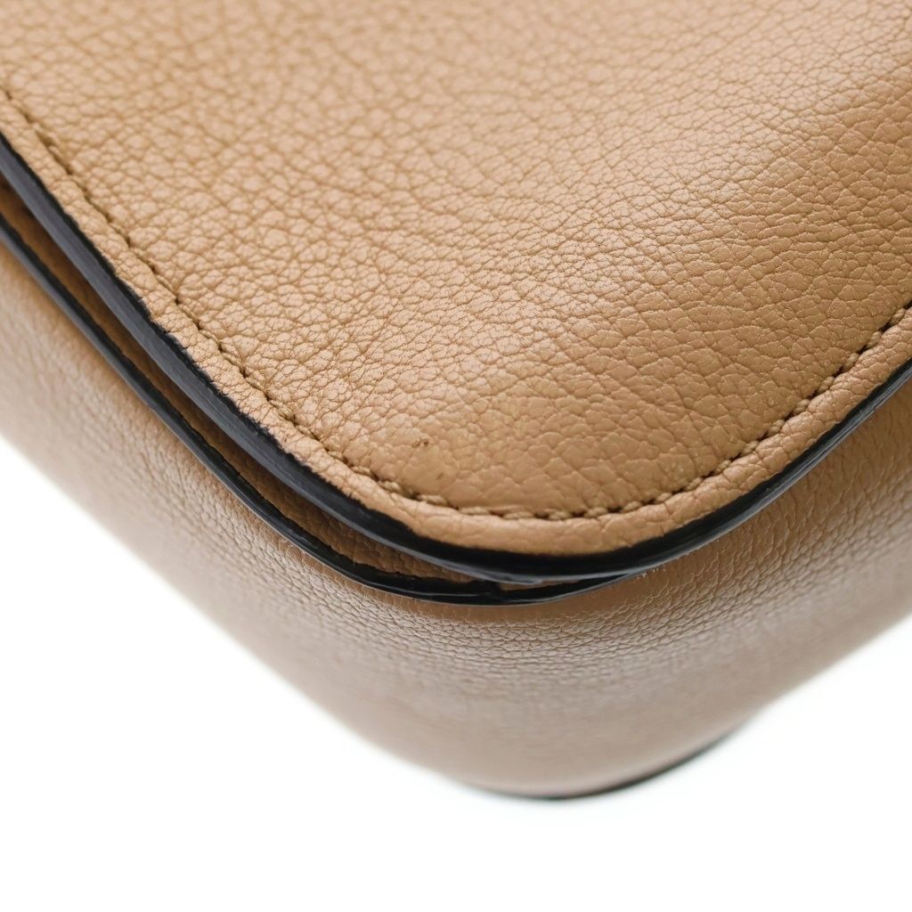 Miu Miu Madras 2-Way Shoulder Bag Pink Beige Leather Gold — view 6