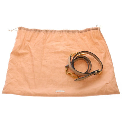 Miu Miu Madras 2-Way Shoulder Bag Pink Beige Leather Gold — view 7