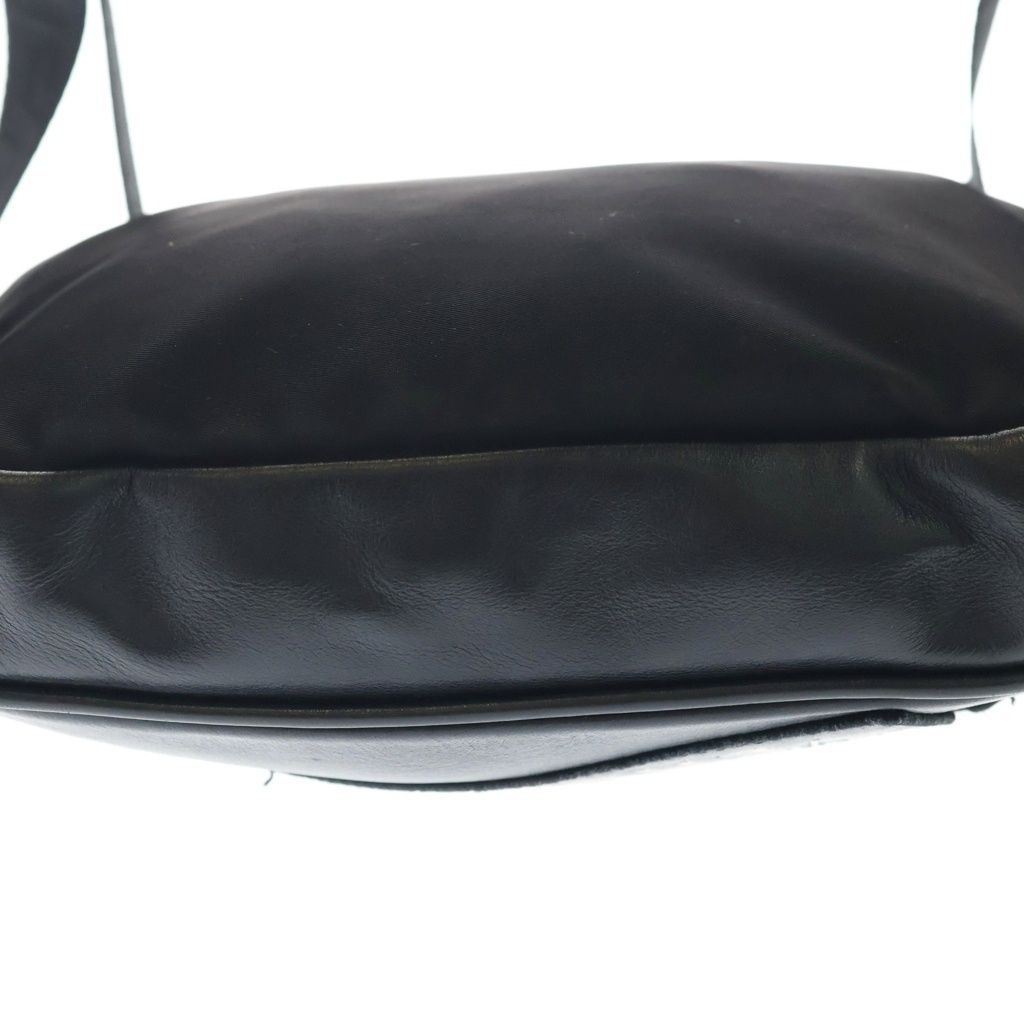 Versace Patch Embroidery Leather Body Back Black Messenger — view 4