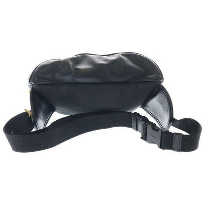 Versace Patch Embroidery Leather Body Back Black Messenger — view 2